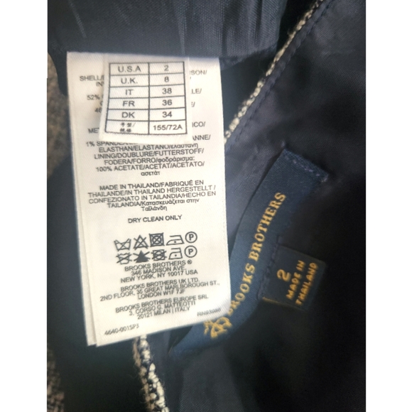 Brooks Brothers Women's Navy White Boucle Tweed Sheath Career Dress - Picture 4 of 4